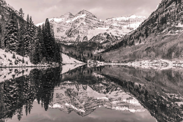 Maroon Bells B&W